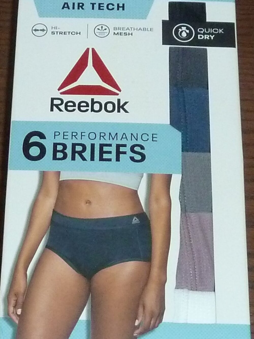 6-Pack REEBOK Women’s 2XL Briefs Air Tech Stretch